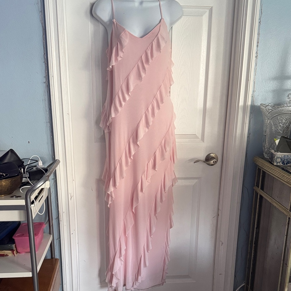 Soft Pink Ruffle Dress